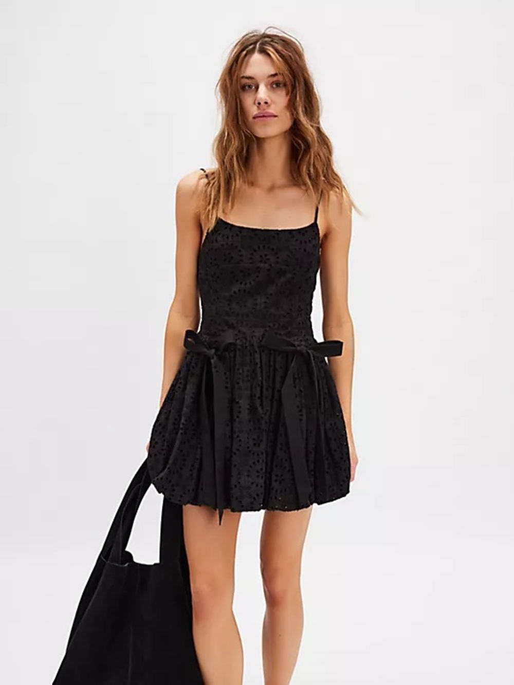 NWT | Damson Madder Black Mini Dress | ‘Penelope Bubble Mini Dress’